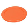 Picture of Pyrex Orange 2 Cup 4.5" Round Storage Cover 7200-PC for Glass Bowls - 2 Pack