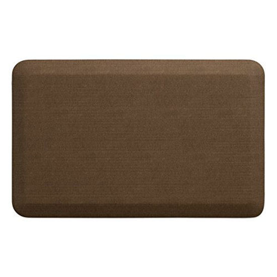 Picture of NewLife by GelPro Anti-Fatigue Designer Comfort Kitchen Floor Mat, 20x32, Grasscloth Khaki Stain Resistant Surface with 3/4 Thick Ergo-foam Core for Health and Wellness