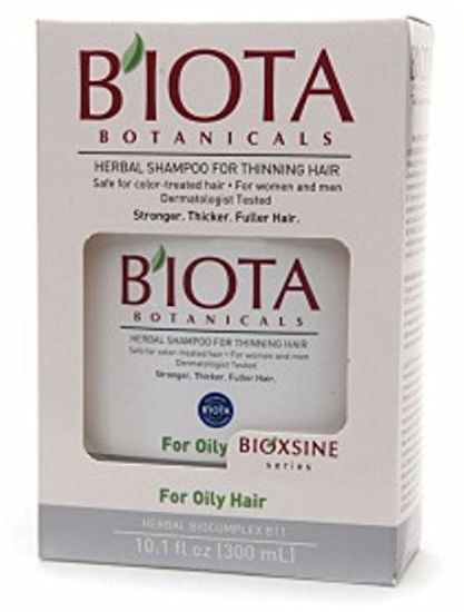 B'IOTA Botanicals Bioxsine Series Herbal Shampoo for Oily Thinning Hair  10.1 oz (Pack of 2)