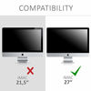 Picture of kwmobile Monitor Cover Compatible with Apple iMac 27" / iMac Pro 27" - Dust Monitor Case Screen Display Protector - Don't Touch My Mac White/Black