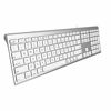 Picture of Macally Ultra Slim USB Wired Computer Keyboard - Works as Windows or Mac Wired Keyboard - Full Size Keyboard with 20 Apple Shortcut Keys - Mac Keyboard with Number Pad - Silver Aluminum Finish