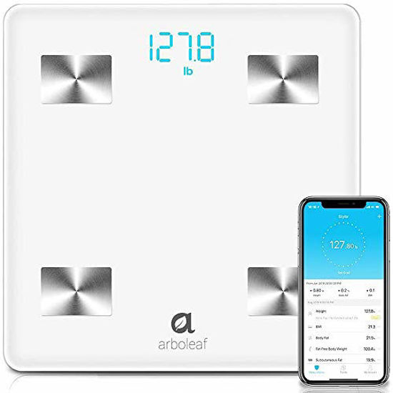 Arboleaf Weight Scale - Smart Scale Bluetooth Body Fat Scale Wireless with  iOS, Android APP, Unlimited Users, Auto Recognition, 10 Body Composition