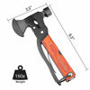 Picture of Camping Axe Multitool, Survival Gear Multi-Tool Hammer,Travelling Hiking Fishing Outdoor Tool with Gorgeous Wood Handle,Protable Survival Gear Kits for Camping, Emergency Escape Survival Tool