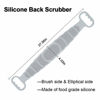 Picture of BAIMEI Silicone Back Scrubber for Shower, Handle Body Washer, Exfoliating Texture Scrubbing Pad (Grey)