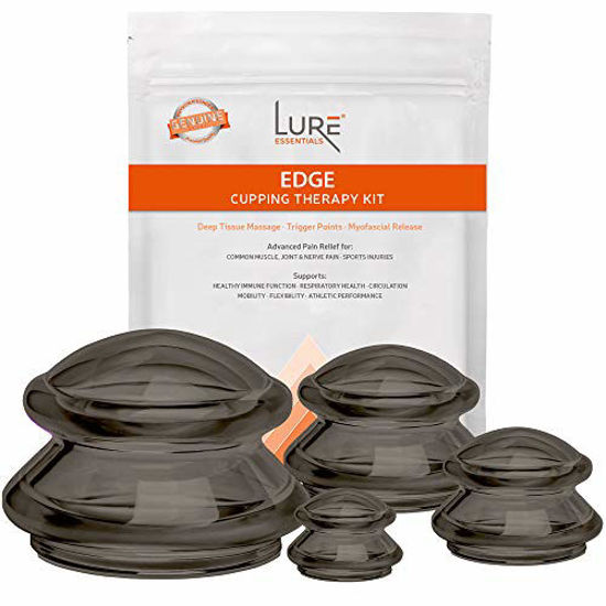 GetUSCart- Lure Edge Cupping Set for Massage Therapists and Home Cupping  Therapy Massage, Silicone Cupping Set, Onyx, Flex