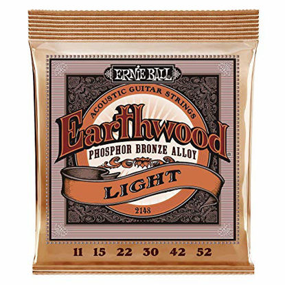 Picture of Ernie Ball Earthwood Phosphor Bronze Light (11-52) Acoustic Guitar Strings (P02148)