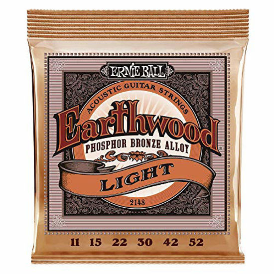 Picture of Ernie Ball Earthwood Phosphor Bronze Light (11-52) Acoustic Guitar Strings (P02148)