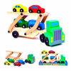 Picture of Melissa & Doug Car Carrier Truck & Cars Wooden Toy Set