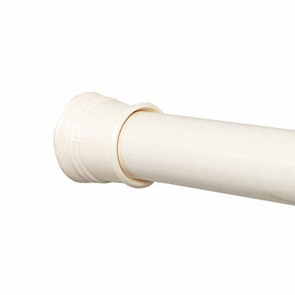 Picture of Zenna Home 608A Tension Shower Curtain Rod, 34.5 to 60-Inch, Bone