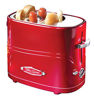 Picture of Nostalgia HDT600RETRORED Pop-Up 2 Hot Dog and Bun Toaster With Mini Tongs Works with Chicken, Turkey, Veggie Links, Sausages and Brats, Pack of 1, Retro Red