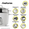 Picture of Aroma Housewares NutriWare 14-Cup (Cooked) Digital Rice Cooker and Food Steamer, White