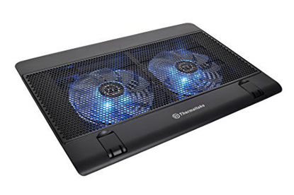 Picture of Thermaltake Massive 14 Steel Mesh Panel Dual 140mm Blue LED Fan Adjustable Speed Control 10"-17" Laptop Notebook Cooling Pad CL-N001-PL14BU-A