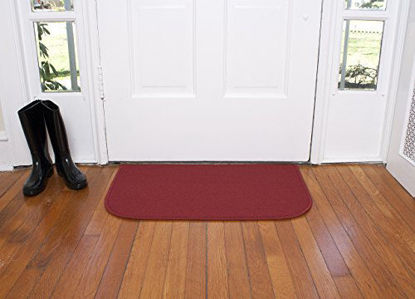 Picture of Ritz Accent, Stain Resistant Kitchen Floor Rug, with Non Slip Latex Backing, 18-inch by 30-inch, Red