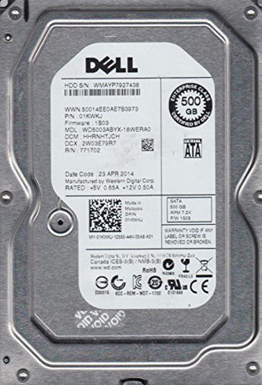 Picture of WD5003ABYX-18WERA0, DCM HHRNHTJCH, Dell 500GB SATA 3.5 Hard Drive