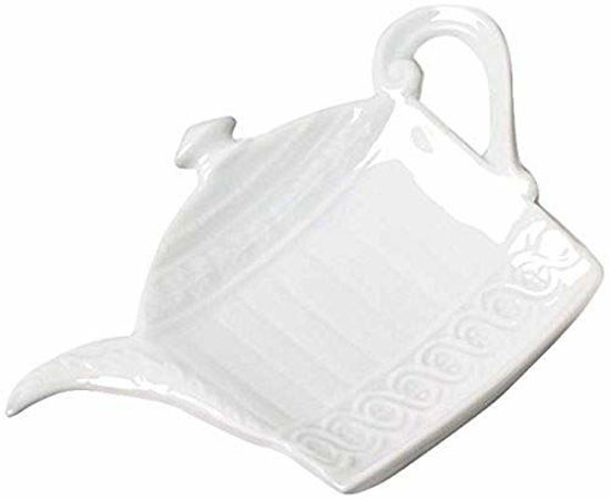 Picture of Abbott Collection Blanc Teapot Tea Bag Holder, White