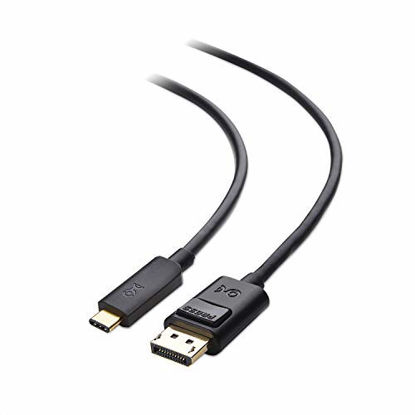Picture of Cable Matters USB C to DisplayPort Cable (USB-C to DisplayPort Cable, USB C to DP Cable) Supporting 8K 60Hz in Black 6 ft - Thunderbolt 3 Port Compatible with MacBook Pro, Dell XPS 13 and More