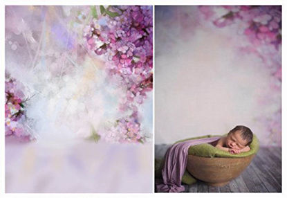 Picture of Laeacco 3x5ft Vinyl Thin Photography Backgrounds Newborn Baby Portrait Theme Dreamy Flowers Photo Backdrop 1x1.5m Studio Props