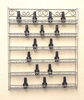 Picture of Pana Professional Wall-Mounted Sturdy Metal Frame Nail Polish Rack Display Organizer (Holds Up to 100 Bottles) (Silver)