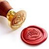 Picture of VOOSEYHOME Elegant Rose Wax Seal Stamp with Rosewood Handle, Decorating on Invitation Envelope Sealer Letter Poster Card Snail Mail Gift Packing for Birthday Themed Holiday Parties Weddings Signatures