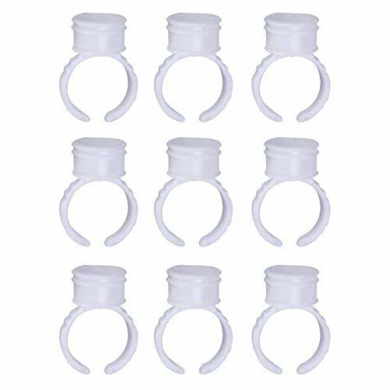 Picture of COOSKIN 100pcs Microblading Pigment Glue Rings Tattoo Ink Holder For Semi Permanent Makeup