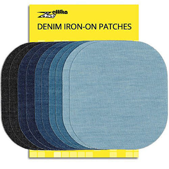 Premium Quality Denim Iron-on Jean Patches Inside & Outside Strongest Glue  10