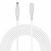 Picture of Dericam Universal 30ft Power Extension Cable, DC 12 Volt Power Adapter Extension Cord, Extend Additional 30ft/9 Meters Length for DC 12V Power Adapter or Wall Charger, 5.5mm DC Plug, 12V-9M, White