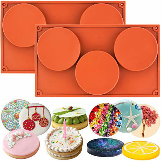 Picture of Funshowcase 3-Cavity Large Round Disc Candy Silicone Molds 2-Bundle