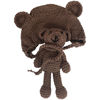 Picture of Jastore Infant Newborn Photography Prop Photo Crochet Boys Girls Knit Toy Bear Hats (Brown)