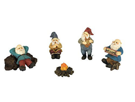 Picture of GlitZGlam Happy Gnomes Camp - 6 Piece Garden Gnome Set for The Miniature Fairy Garden