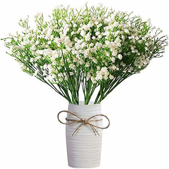 12 Pcs Babys Breath Artificial Flowers,LYLYFAN Gypsophila Real Touch  Flowers