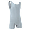 Picture of iiniim Menâs One Piece Stretchy Bodywear Bodysuit Sleeveless Tights Leotard Underwear Silver-Gray M