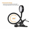 Picture of LEPOWER Clip on Light/Reading Light/Light Color Changeable/Night Light Clip on for Desk, Bed Headboard and Computers (Black)