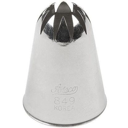 Picture of Ateco # 849 - Closed Star Pastry Tip .69'' Opening Diameter- Stainless Steel by Ateco