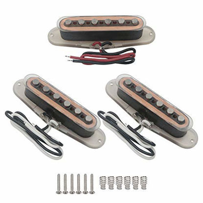 Picture of Set of Alnico V Single Coil Pickup Set SSS for Strat Style Guitar Black Color