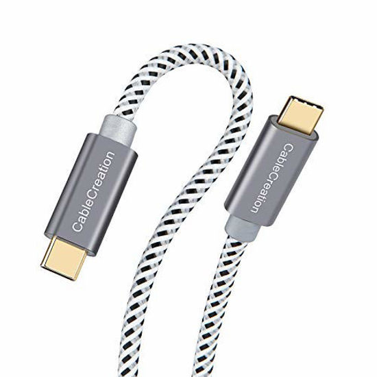 Picture of CableCreation USB C to USB C Cable 10ft 60W, Braided USB-C Cable 3A Fast Charging, Space Gray, Compatible with MacBook(Pro), Galaxy S20/S20+/S20 Ultra/S10/S9/S9+, Note 10, Pixel 3XL, etc.