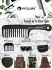 Picture of HYOUJIN Black Wide Tooth Comb Detangling Hair Brush,Paddle Hair Comb,Care Handgrip Comb-Best Styling Comb for Long Hair