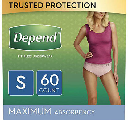 Depend Silhouette Incontinence Underwear Women Maximum L/XL Waist 42-54 4  count