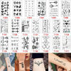 Picture of 20 Sheets Fake Black Tiny Temporary Tattoo Body Sticker Hand Neck Wrist Art Fashion