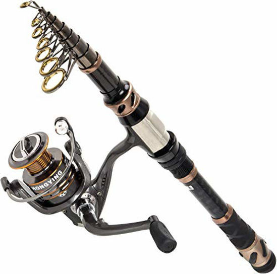 2.7m Carbon Fishing Rod and Reel Combo Set Fishing Accessories Set with  Fishing Tackle Bag for Freshwater Saltwater Fishing Gifts for Men Women