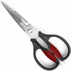 Picture of Kitchen Scissors - Heavy Duty Utility Come Apart Kitchen Shears for Chicken, Meat, Food, Vegetables - 9.25 Inch Long - Black and Red Handle