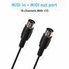 Picture of HDE USB in-Out Midi Interface Cable Digital Piano Keyboard to PC Laptop Converter Adapter MIDI Cable for Home Music Studio - 5 ft