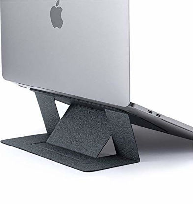 Picture of MOFT Invisible Slim Laptop Stand, Adhesive And Reusable, Adjustable Perfect Viewing Angles, Compatible with Laptops Up to 15.6", Starry Grey