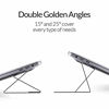 Picture of MOFT Invisible Slim Laptop Stand, Adhesive And Reusable, Adjustable Perfect Viewing Angles, Compatible with Laptops Up to 15.6", Starry Grey