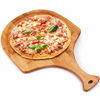 Picture of Bamboo pizza peel, Wood Serving Pan, Cheese and Charcuterie Boards, Pizza Board Pizza Paddle Cutting Board with Handle for Baking Pizza, Bread, Cutting Fruit, Vegetables, Cheese and Serving board