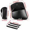 Picture of Motorcycle Tool Bag Saddlebags with PU Leather Metal Buckle Black Swing Arm Bag For Sportster XL 883 1200 Night Rod Special Honda shadow Yamaha