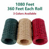 Picture of CREATRILL Raffia Ribbon Red Green Natural 3 Rolls 1080 Feet, 360 Feet Each Roll, Paper Twine Wrapping Ribbon for Christmas