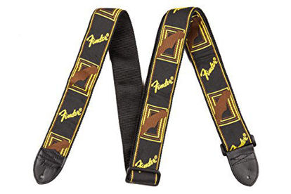 Picture of Fender Black/Yellow/Brown Monogrammed Strap