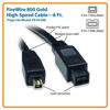 Picture of Tripp Lite FireWire 800 IEEE 1394b Hi-speed Cable (9pin/4pin) 6-ft.(F019-006) black