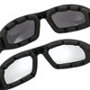 Picture of Motorcycle Riding Glasses - 2 Pair Smoke & Clear Biker Foam Pad