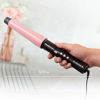 Picture of Remington CI9538 Pro 1"-1.5" Pearl Ceramic Conical Curling Wand, Digital Controls + 10 Heat Settings, Black/Pink